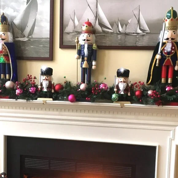 Christmas Garland 6 ft Faux Pine Greenery Farmhouse Decor Mantel Fireplace
