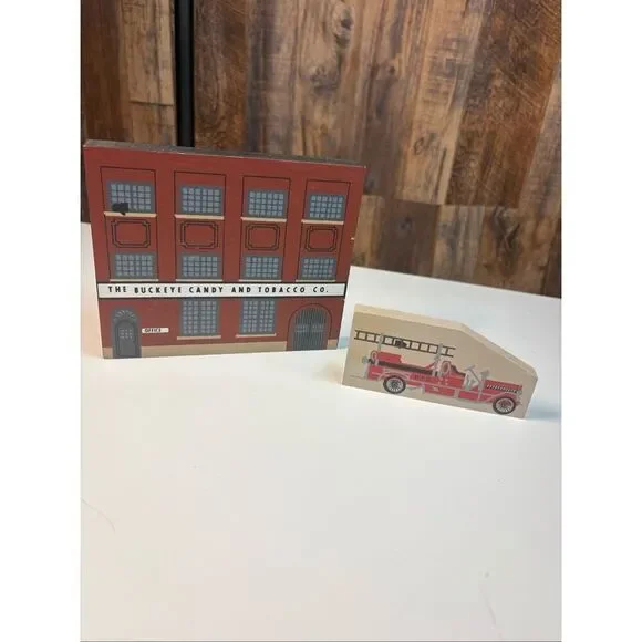 Lot of 2 The Cat’s Meow Candy company & fire truck
