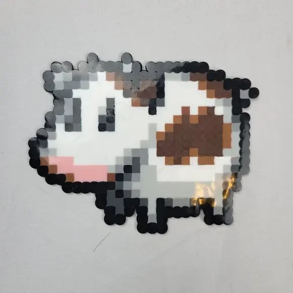Harvest Moon Cow Animal Perler Bead Pixel Art