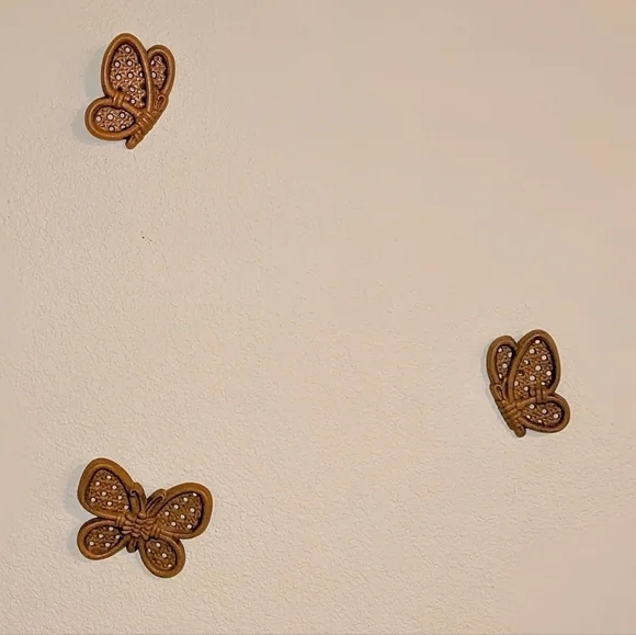 Burwood Brown Butterfly Wall Decor Set of Three