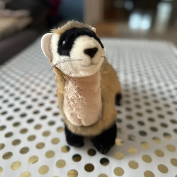 Plush Ferret Toy - Brown and Black