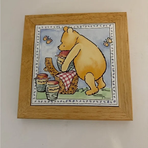 Disney Winnie the Pooh Honey Gathering Yellow and Blue Wall Art