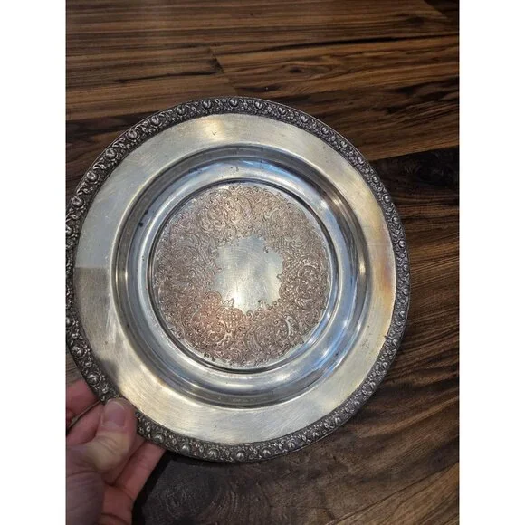 Vintage Gorham Silver on Copper 19R Plate - Mid-Century Silverplate Serving Tray