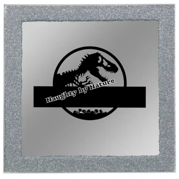 Silver and Black Dinosaur Wall Decor