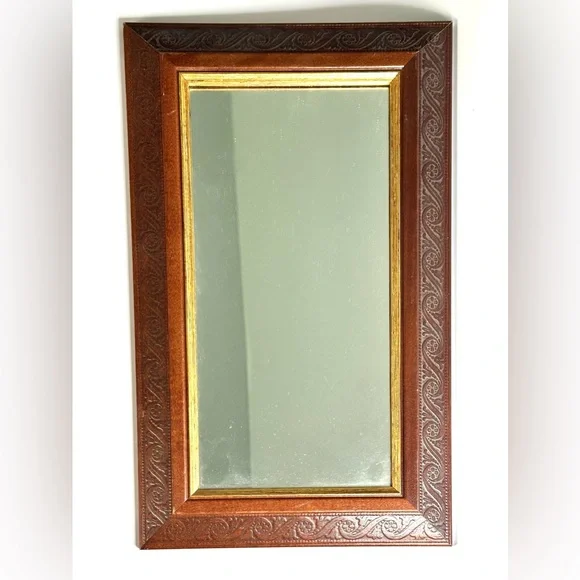 Home Interiors Vintage Rectangular Wooden Framed Mirror