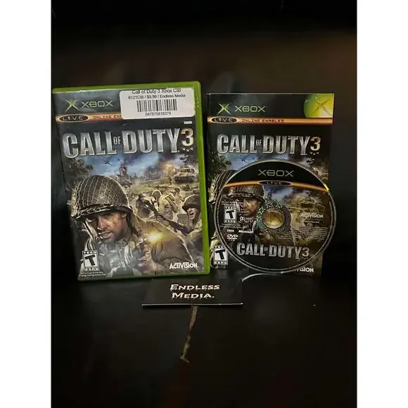 Call of Duty 3 Microsoft Xbox CIB Video Game