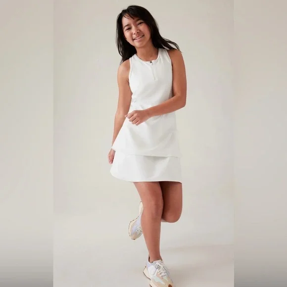 NWT Athleta Girl White Swing Dress Size L/12.