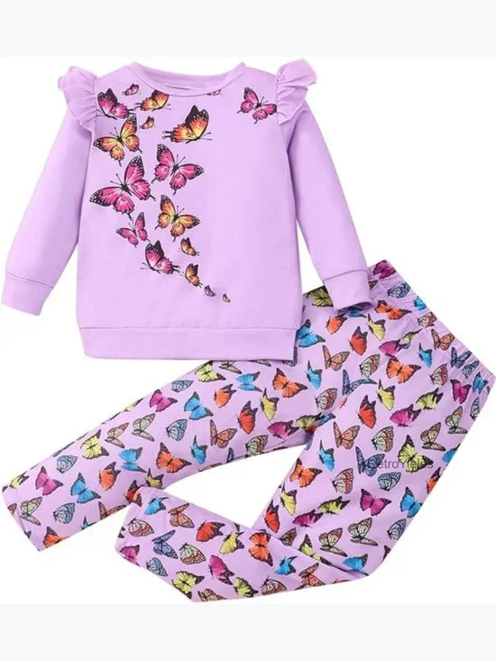 2pc Kids Unicorn Sweatshirt & Leggings Set Girls