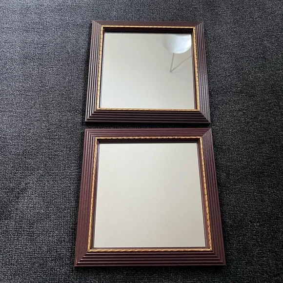 Vintage Home Interiors Framed Decorative Mirrors Set of 2