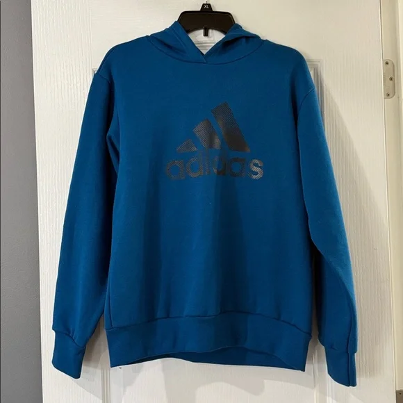 ADIDAS BLUE‎ HOODIE SWEATSHIRT SIZE MEDIUM NWT