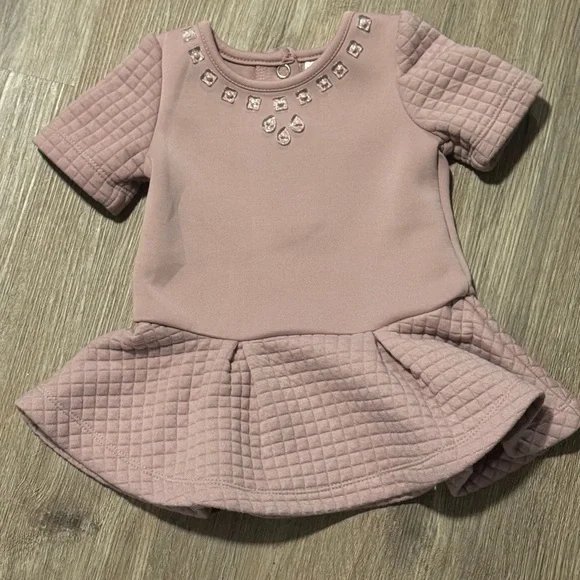 Pink Quilted Kids Dress