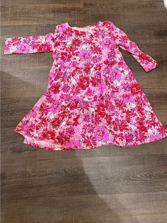 Lilly Pulitzer Mini Geanna Dress Lilac Thistle In The Wild Flowers Size XL 12-14