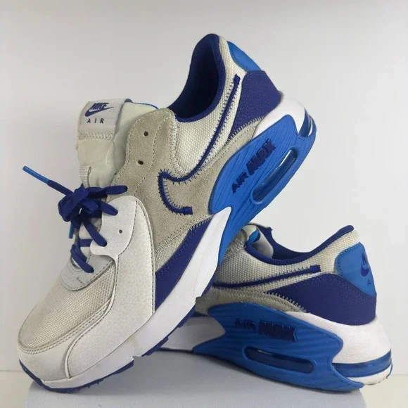 Nike Air Max Excee Sneakers Blue White Mesh Lace Up Men Size 11