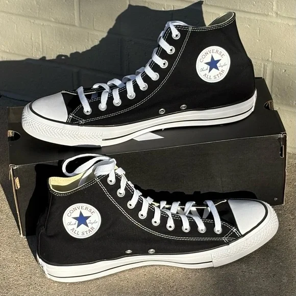 Converse Chuck Taylor All Star Canvas Unisex High Top Black Unisex M-15 W-17
