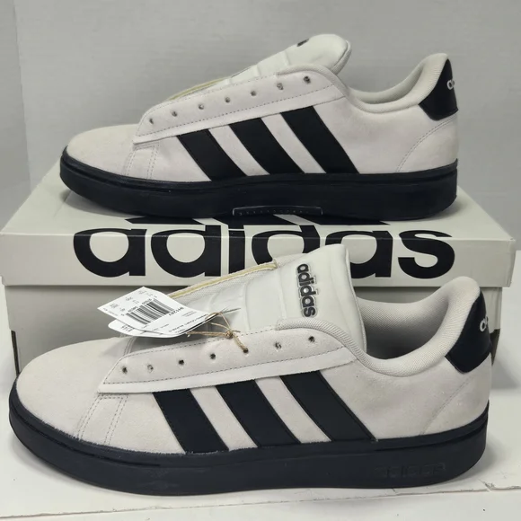Adidas Grand Court Alph 00s Men's Black and White Sneakers 2 Laces Size 11.5