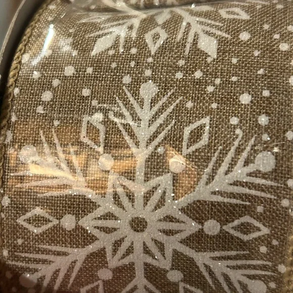 Snowflake Bendable Wire Ribbon