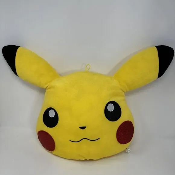 Pokemon Pikachu Plush Pillow Head Doll Plush‎ Animal Toy Factory Glitter Cheeks