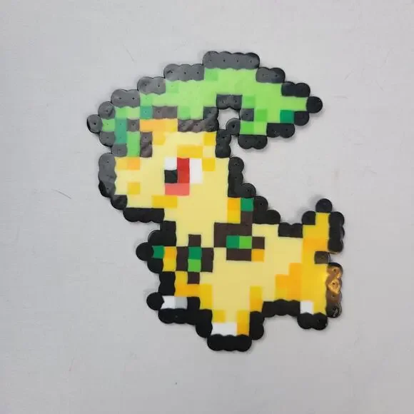 Bayleef Menu Icon Perler Bead Pixel Artas