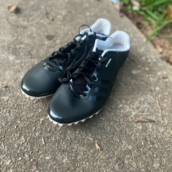 Adidas Black Running/Track Cleats. Size 11.5