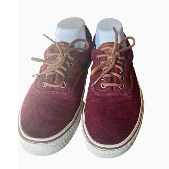 Vans‎ Era Burgundy Canvas Low Top Lace Up Sneakers Mens 7.5 Womens 9
