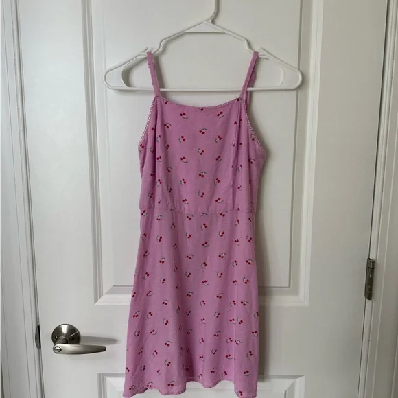 Art Class Girls Pinkish Purple Dress with Cherry Details