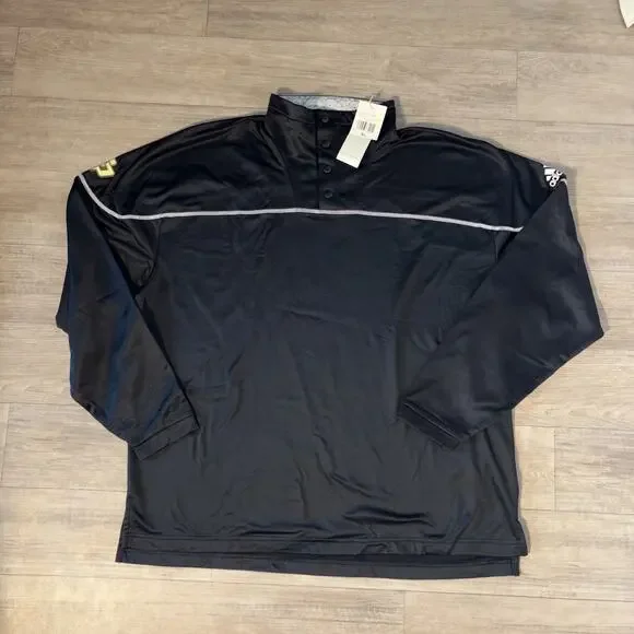 Adidas Men Stadium 1/4 Snap Aeroready Long Sleeve Sweater Mens Size XL Black