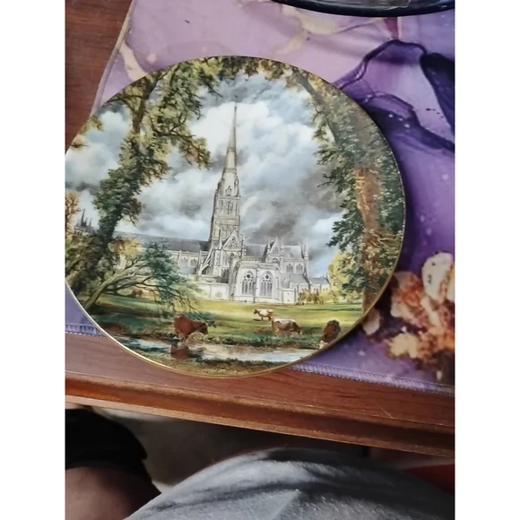 John Constable Salisbury Cathedral Decorative Plate Collectable Staffordshire