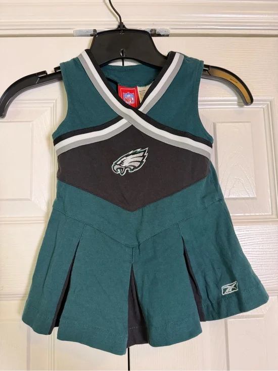 NFL Philadelphia Eagles Green & Black Girls' Cheer Tank Dress