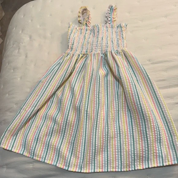 Chenault Girl Girl’s Striped Seersucker Dress NWOT Size 5