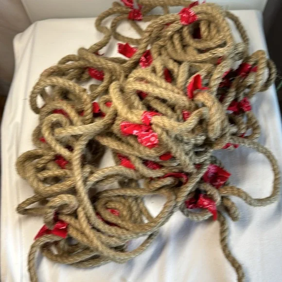 Jute Rope Garland with bandana strips