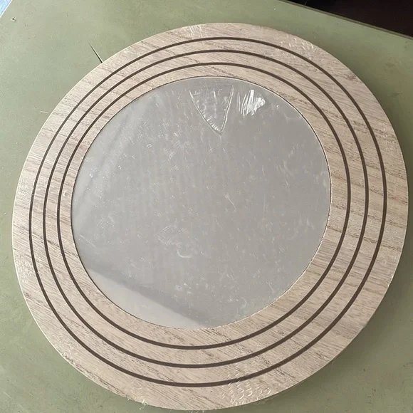 Circular Wood Mirror