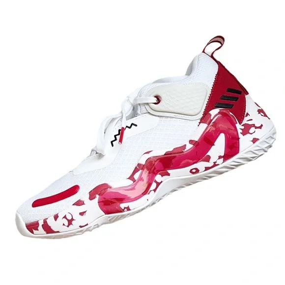 Adidas NWT Red and White Donovan Mitchell D.O.N. GX3466‎