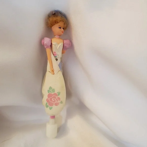 Vintage 90s Fairy Ballerina Dancer Doll‎ Flier Away White Pink Floral