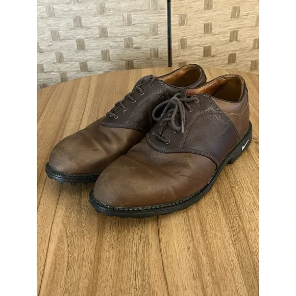 Nike Golf Air Kempshall‎ Last Shoes Mens Size 9 W Brown Leather Oxford