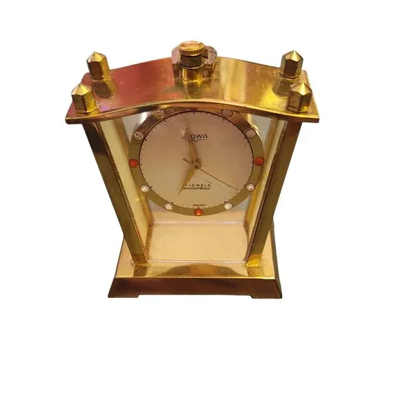 Rare German Made Travel Shock Proof Alarm Carriage Clock By Muster Geschutzt