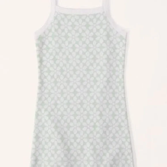 5x$25 Abercrombie & Fitch Green Floral Print Knitted Dress, 9-10