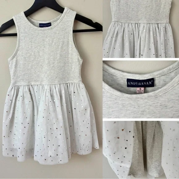 Andy & Evan Comfy Cat Set Sleeveless Dress Girl’s 5