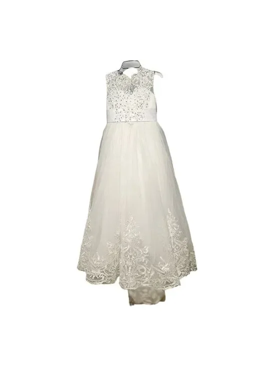 Flower Girl Dress Size 9 White