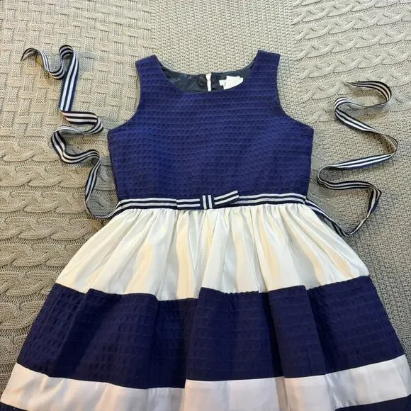 Dorissa Navy Blue & White Party Dress ~ 12