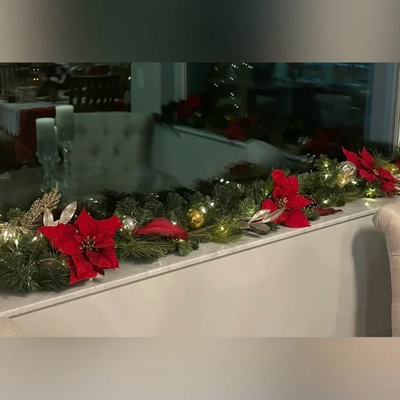 Pier 1 Poinsettia Ornament Garlands