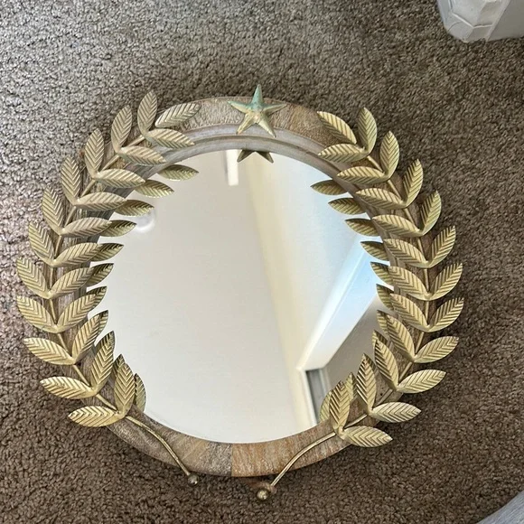 Gold Leaf Decorative Wall Mirror