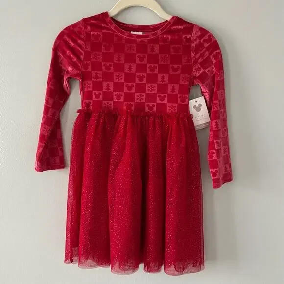 Disney Minnie Mouse Christmas Red Dress New with Tag Sz 6 Holiday Santa Pictures