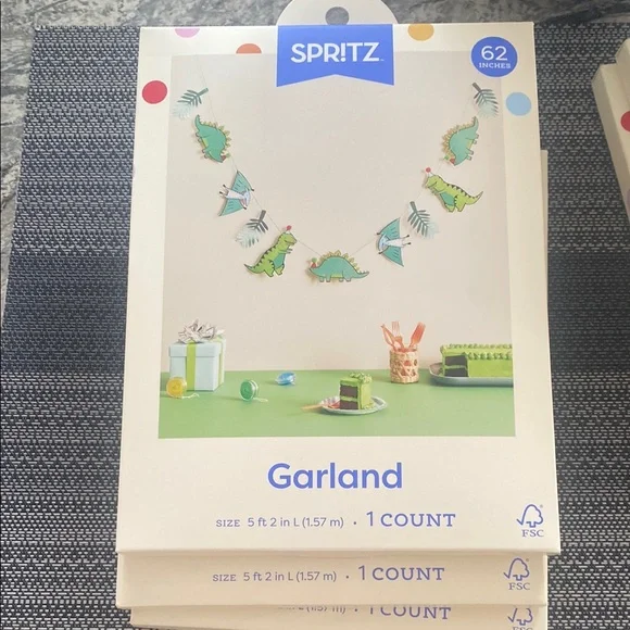 Spritz Holiday Garland Green and Blue