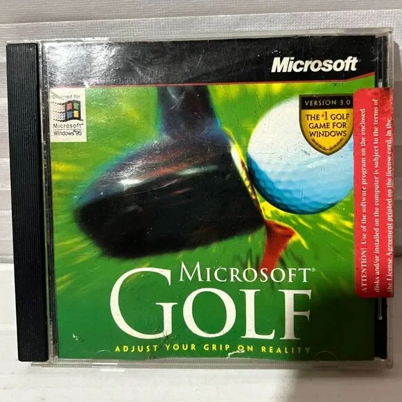 Microsoft Golf Windows 95 Version New Sealed! RARE!
