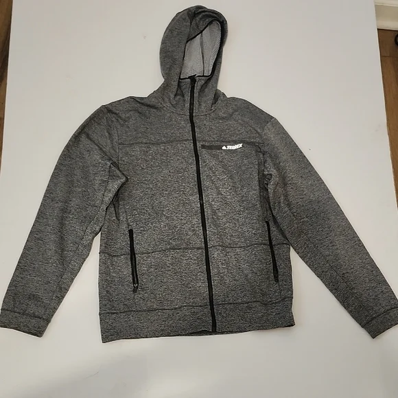 Adidas Grey and White Checkered Jacket