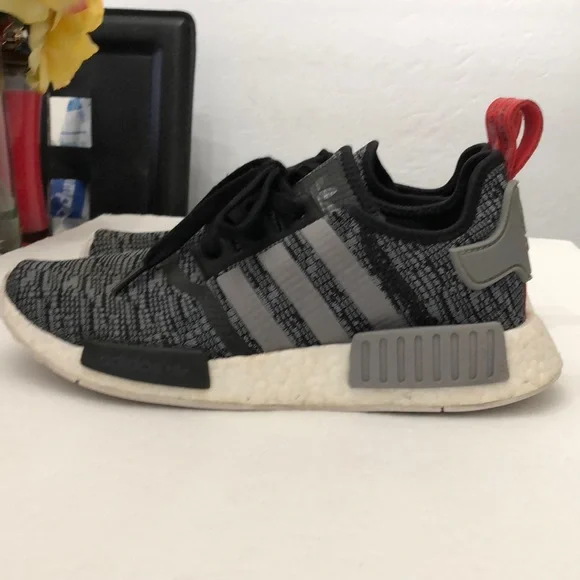ADIDAS GLITCH CAMO CORE GREY BLACK RUNNING SNEAKERS MENS SIZE 8