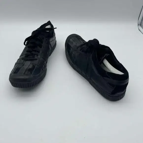 Steve Madden Falkyn Black Leather Low Top Sneakers Men's Size‎ 11