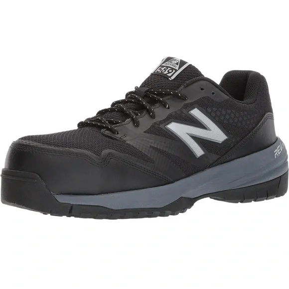 New Balance Men's Composite Toe 589 V1 Industrial Shoe, Black/Grey , 7.5 Medium
