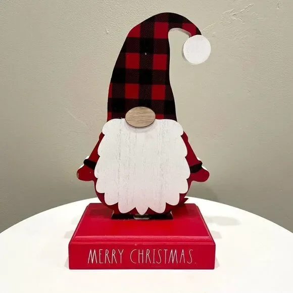NWT Rae Dunn Santa Gnome Merry Christmas Decor
