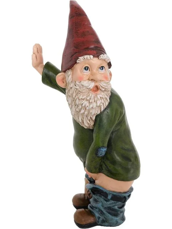 Funny Peeing Gnome Statue - 10.3